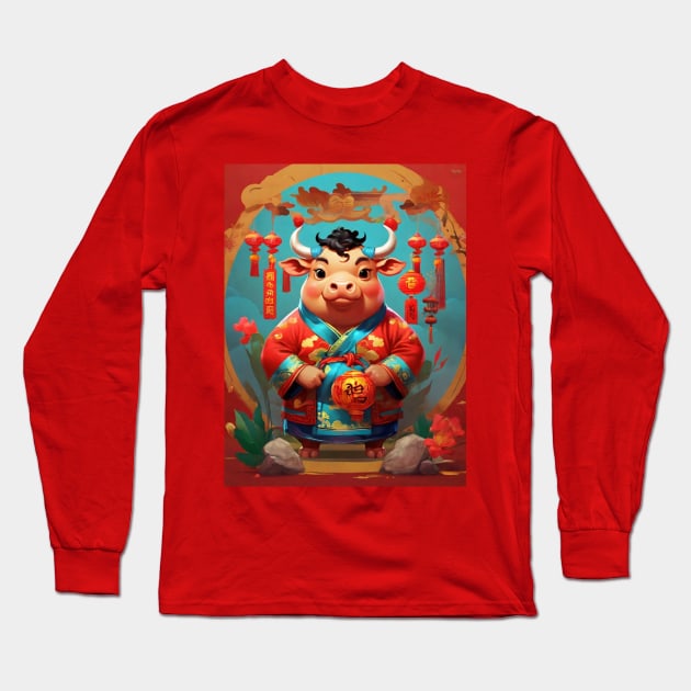 KUNG HEI FAT CHOI – THE OX Long Sleeve T-Shirt by likbatonboot